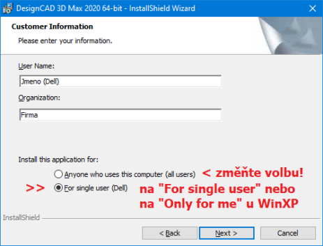 Instalace DCAD 3D Max 2020 (v29)